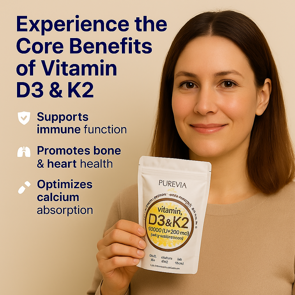 Purevia Vitamin D3 K2 Supplement