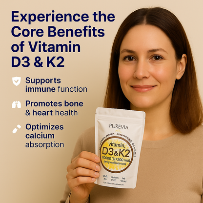 Purevia Vitamin D3 K2 Supplement
